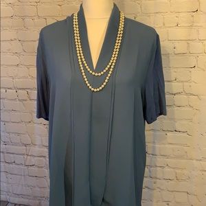 Halston size L blue women’s top